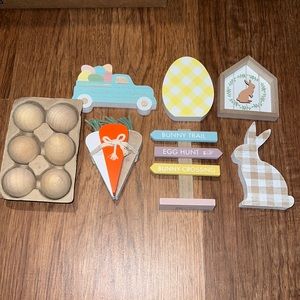 EASTER & spring bunny and holiday wood decor for tier tray decor target bullseye
